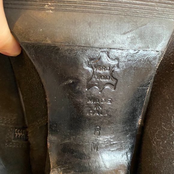 Anne Klein black heeled tall boots - Picture 4 of 5